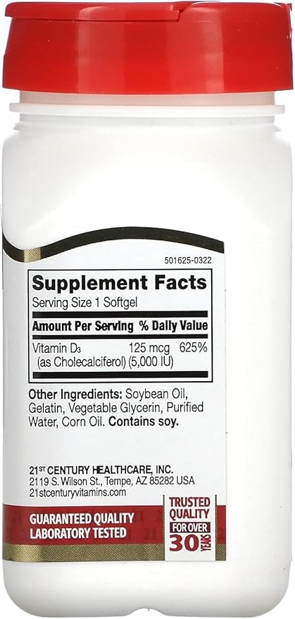 21st Century D3-5000 IU Tablets Maximum Strength Tablets - 110 ct Pack of 3