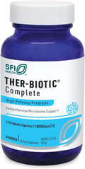 Klaire Labs SFI Health Ther-Biotic Complete Probiotic Powder - 100 Billion CFU - Men's and Women's Probiotics for Digestive Health &amp Immune Support - Dairy-Free Hypoallergenic (60 Servings 64g)