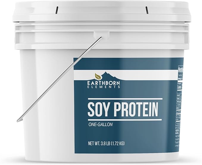 Earthborn Elements Soy Protein Powder 1 Gallon Bucket Always Pure Smoothies &amp Shakes (60.8 Ounces)