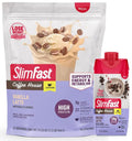 SlimFast High Protein Latte Bundle Caffeine 20g Protein Vanilla Latte Meal Replacement Powder 21 Servings + Mocha Latte Protein Shake Meal Replacement Shake Ready to Drink 11 Fl Oz (Pack of 12)