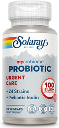 SOLARAY Mycrobiome Probiotic Urgent Care | Formulated to Support Healthy Digestion Immune Function &amp More | 100 Billion CFU | 30 VegCaps