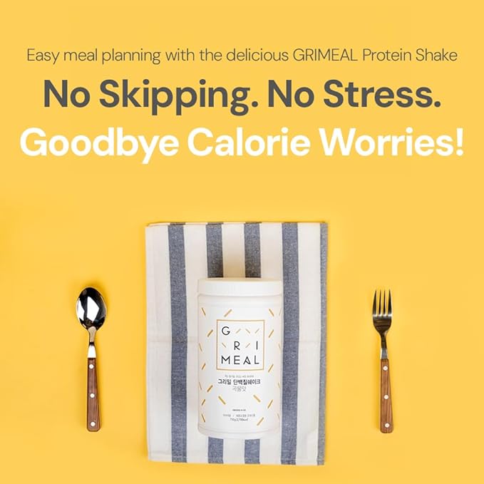 GRIMEAL Meal Replacement Shake ㅣ 12 Flavors for Daily Nutrition ㅣ High Protein Low Sugar Formula ㅣ Plant &amp Whey Protein Blend ㅣ Includes 11 Vitamins &amp Minerals ㅣ Blueberry Yogurt 750g Powder