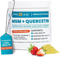 Twig &amp Leaf MSM + Quercetin Powder with Vitamin C &amp Zinc (Strawberry Banana) - Immune System Support Supplement for Respiratory Health &amp Lung Function - Natural Defense &amp Recovery Comp