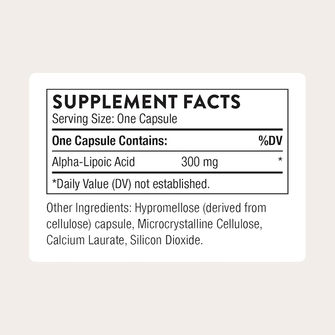 THORNE - Alpha-Lipoic Acid - Provides Antioxidant Support - Supports Liver Detox &amp Nerve Eye Metabolic &amp Liver Health* - Third-Party Certified - Gluten Dairy &amp Soy-Free - 60 Capsules