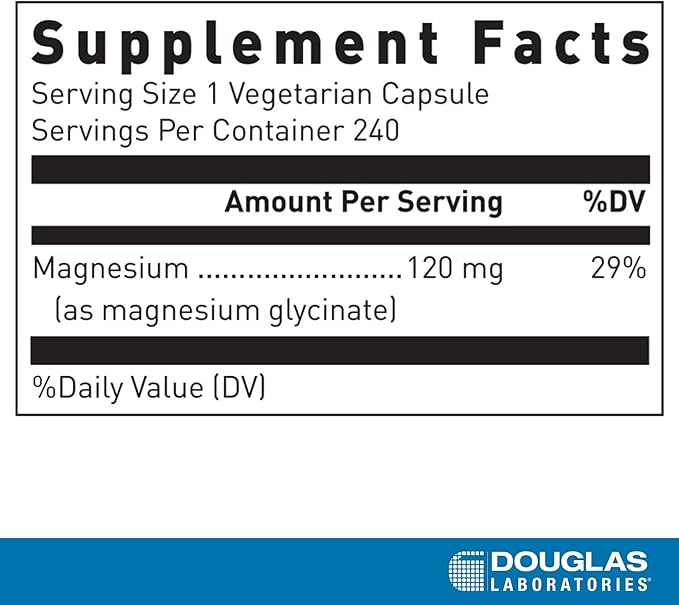 Douglas Laboratories Magnesium Glycinate | Supports Normal Heart Function and Bone Formation | 240 Capsules