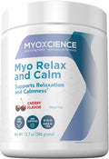 MYOXCIENCE Myo Relax &amp Calm | Myo-Inositol L-Theanine Taurine Magnesium &amp GABA | Supports Sleep Neurotransmitter and Hormone Support (Cherry Flavor) (60 Servings)