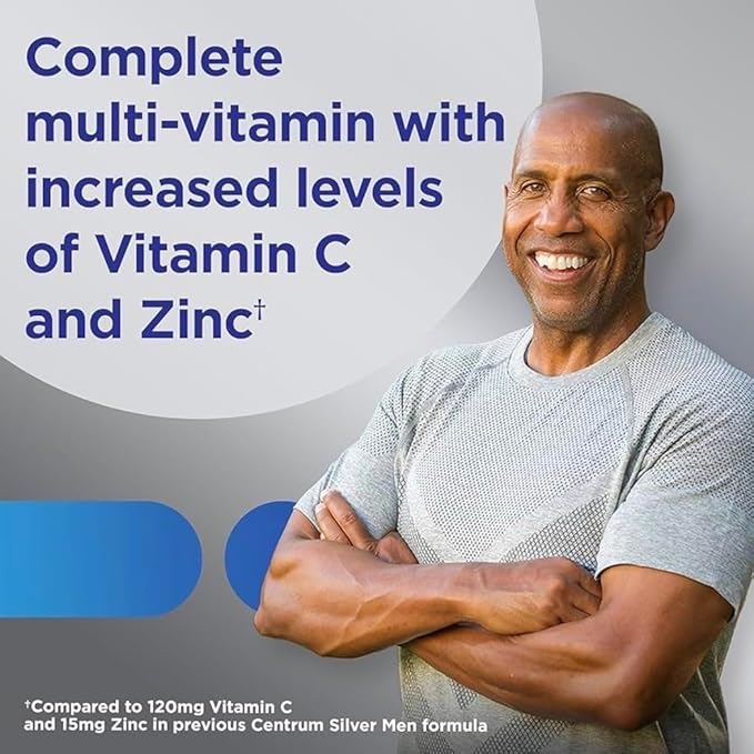 DHIWO Silver Men 50+ Multivitamin Better Guide Vitamins Supplements 275 Count (Pack of 1)+Guide