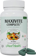 Maxi Health Complete Once Daily Vitamins for Men &amp Women - Multivitamin for Women &amp Men with Iron Vitamin A B1 B2 B3 B6 B12 C D3 E Zinc (90 Tablets)