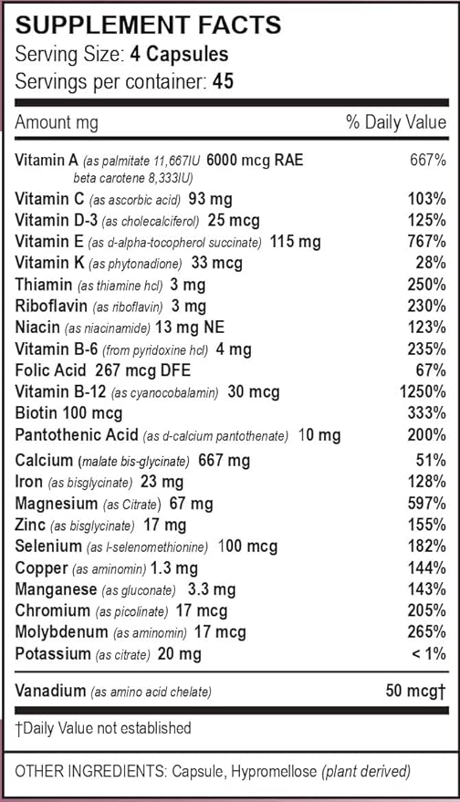Bariatric Multivitamins Multi-Standard Formula – 180 Count