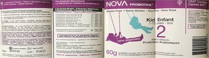 Nova Probiotics Kid 1-12 Years 2 Billion 60g