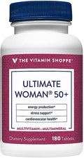 The Vitamin Shoppe Ultimate Woman 50+ Multivitamin - High Potency Daily Multi for Women Over 50 Energy &amp Immune Support (180 Tablets)