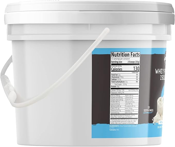 BIRCH &amp MEADOW 1 Gallon of Whey Protein Isolate Powder Workout Supplement Unflavored