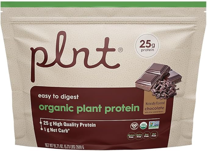 Organic Plant Protein Powder a Chocolate a 5.73 lbs./65 Servings