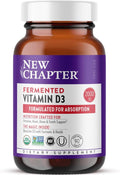 New Chapter Fermented Vitamin D3 2000 IU Organic ONE Daily for Immune Heart &amp Bone Support + Whole-Food Turmeric Adaptogenic Reishi Mushroom 100% Vegetarian Gluten Free 90 Count