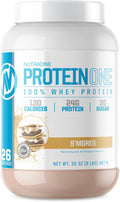 NutraOne ProteinOne Whey Protein Promote Recovery and Build Muscle with a Protein Shake Powder for Men &amp Women (S’Mores - 2 lbs.)