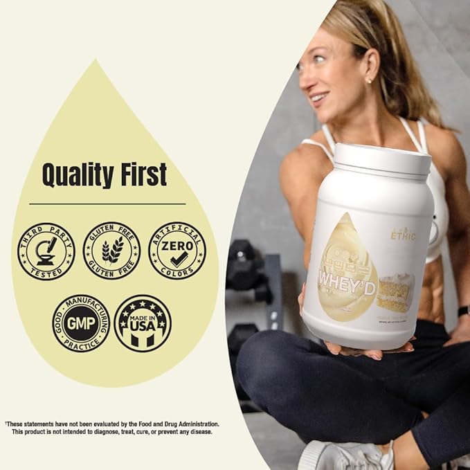 Sweat Ethic Whey'd Protein Powder 25 G Whey Protein Blend with Concentrate (30 Ounce Vanilla Cake Batter)