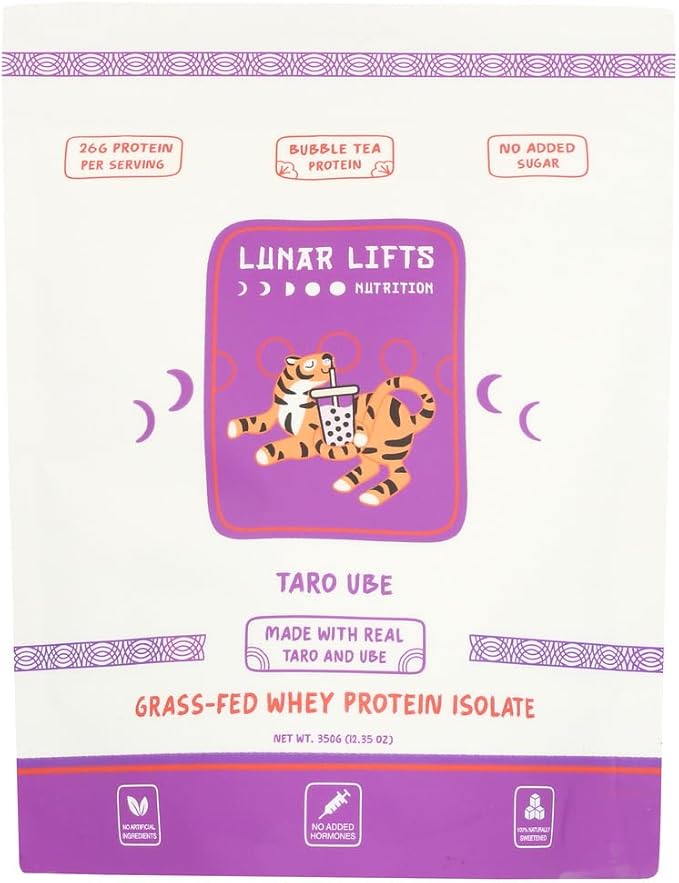 Lunar Lifts Nutrition Whey Protein Isolate Taro Ube 12.35 Ounce