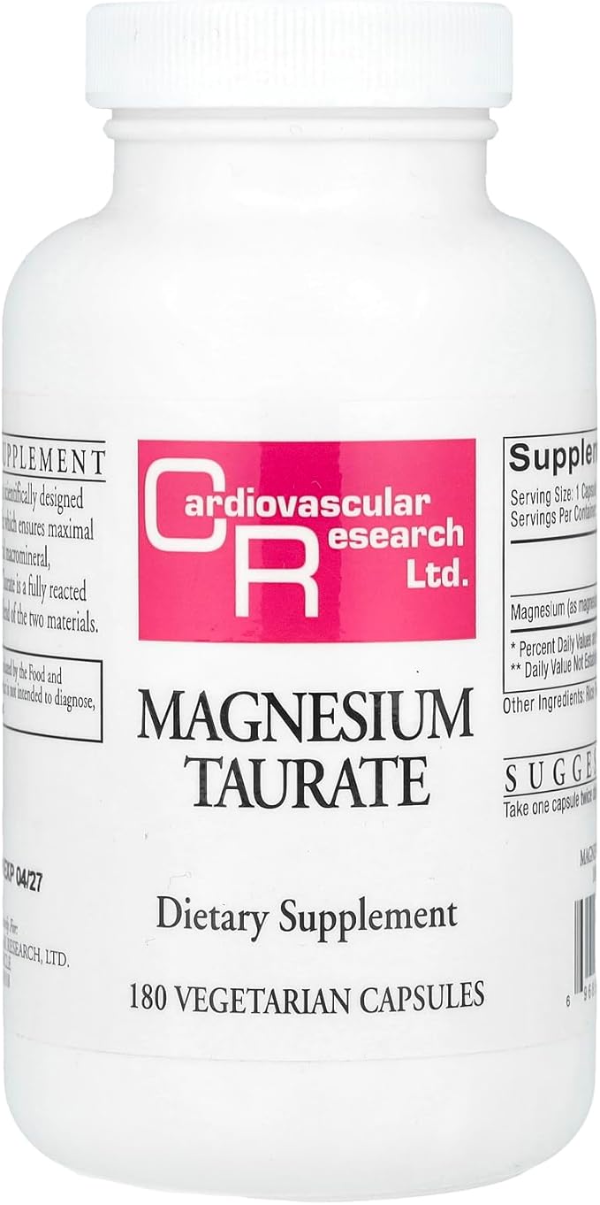 Cardiovascular Research Magnesium Taurate 125 mg Creamy White 180 Capsules (MAGT2)