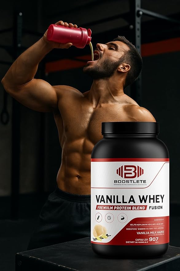 Vanilla Whey Protein Powder – Whey Concentrate &amp Isolate for Muscle Support Energy and Immunity – 1.8 lb Made in USA