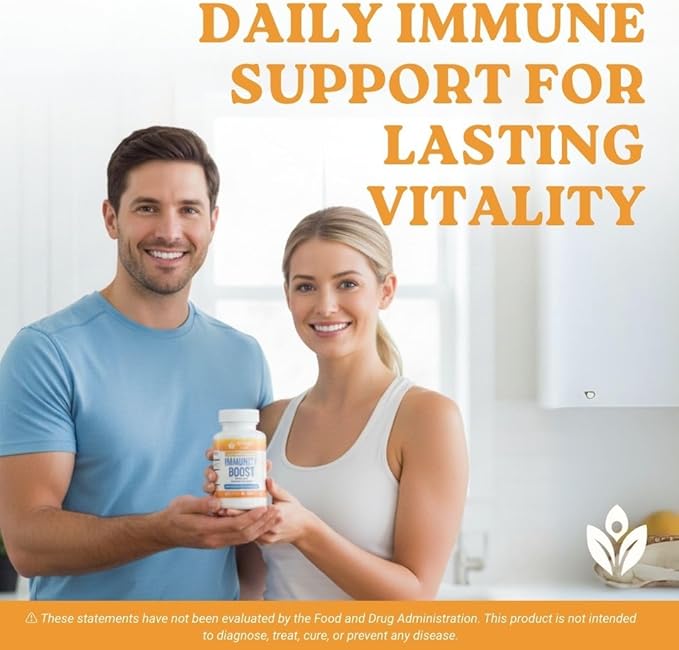 Activa+ Labs Immunity Boost Immune Support Supplement with Vitamin C Vitamin E Selenium &amp Herbal Antioxidant Complex | Gut &amp Energy Balance | Non-GMO Sugar-Free Vegan | 60 Capsules 90 Days