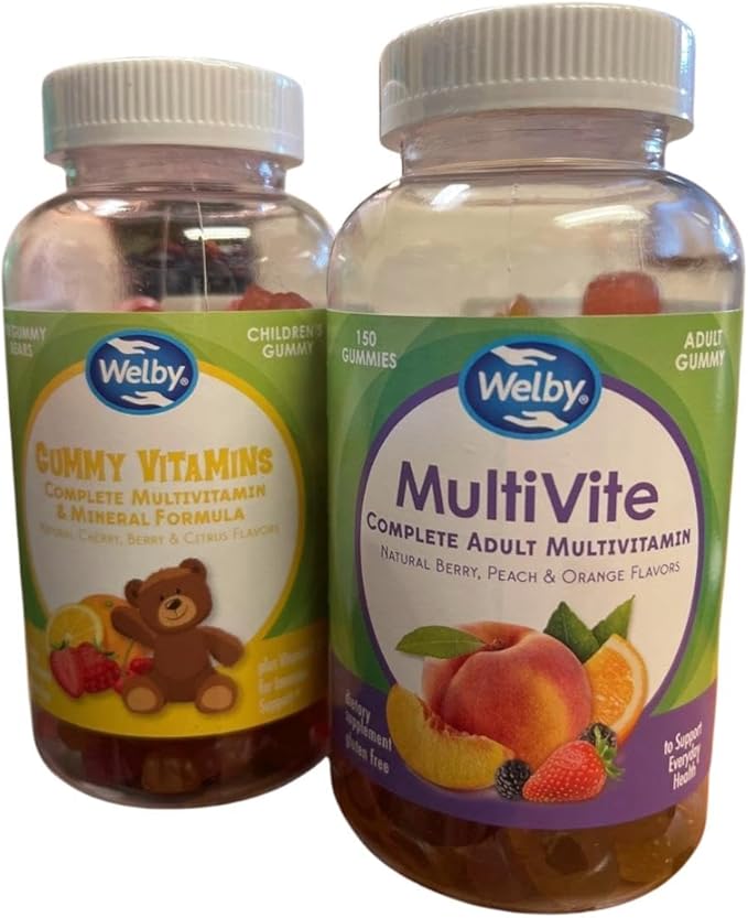 Adult &amp Children's Complete Multivitamin Gummies Natural Berry Cherry &amp Citrus Flavors 150 &amp 190 Count Gluten Free