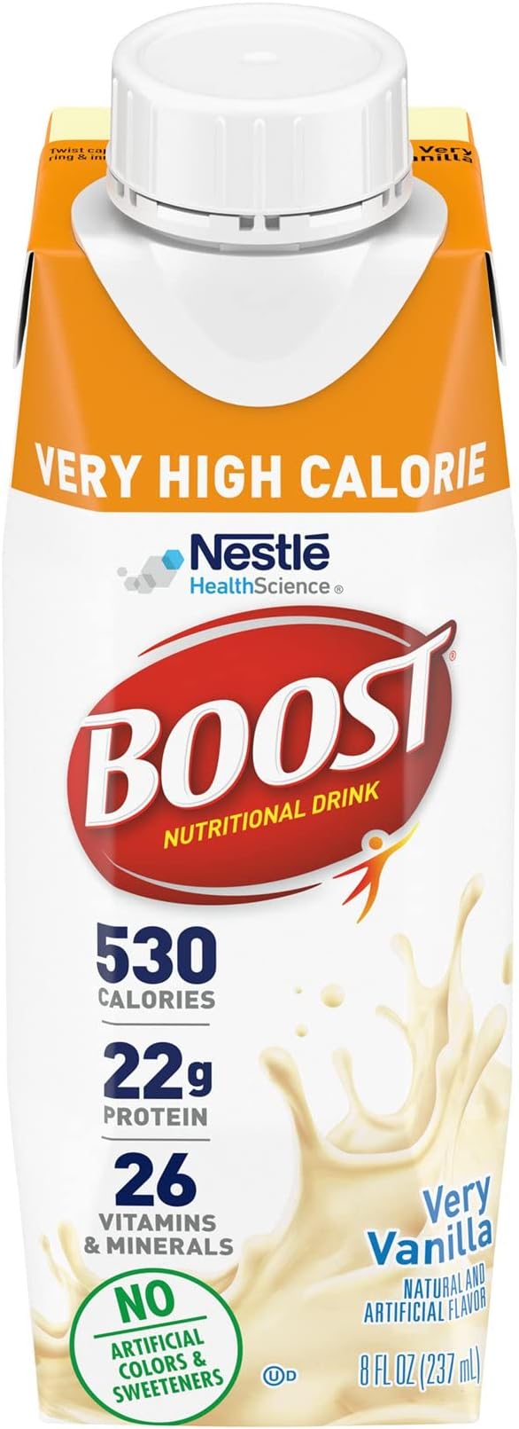 BOOST Breeze Clear Nutritional Drink 9g Protein 250 Nutrient-Rich Calories Wild Berry 8 fl oz (Pack of 24) &amp Very High Calorie Vanilla Nutritional Drink – 22g Protein 530 Nutrient Rich Calori