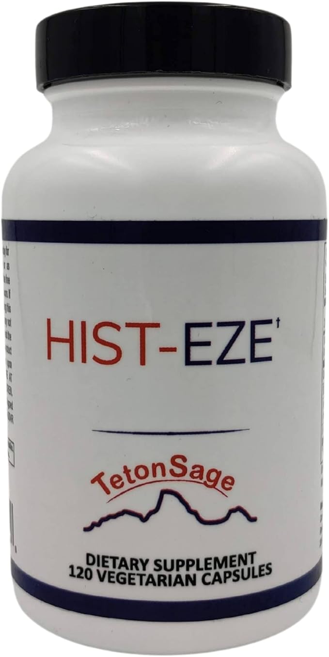 Hist-eze Comprehensive Support - Vitamin C Quercetin Stinging Nettle &amp Bromelain | Support Histamine Balance Supplement | 120 Vegetables Capsule