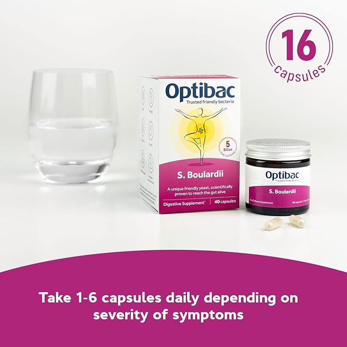 OptiBac Probiotics Saccharomyces Boulardii - 16 Capsules