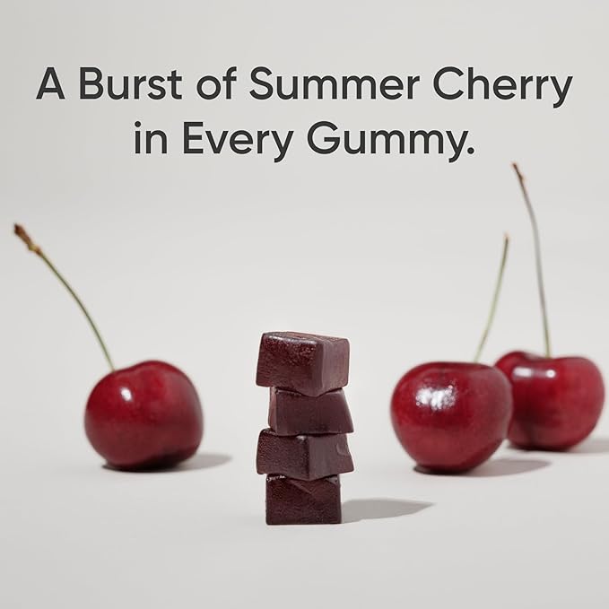Sports Research® Tart Cherry Gummy Supplements | 600mg of NordicCherry™ | Enhanced Workout Recovery | Sugar and Sugar Alcohol Free - 60 Gummies for Adults 1 Month Supply