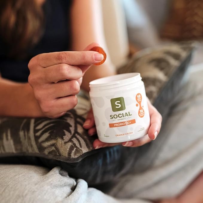 Probiotic Gummies | 10 Billion CFU | Zero Sugar | Prebiotic Fibre | Gut &amp Digestive Support | Vegan | 30 Gummies