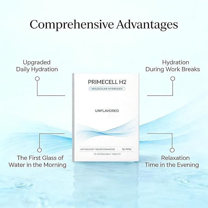 Molecular Hydrogen Water Tablets with Magnesium Hydrogen Tablets for Drinking Water Antioxidant and Cellular Health Support H2 Molecular Tabs 30 Tablets