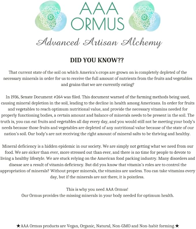 ORMUS Gold - 40 Vegan Capsules - Monatomic Gold with Colloidal Gold - The Philosophers Stone - AAA Ormus