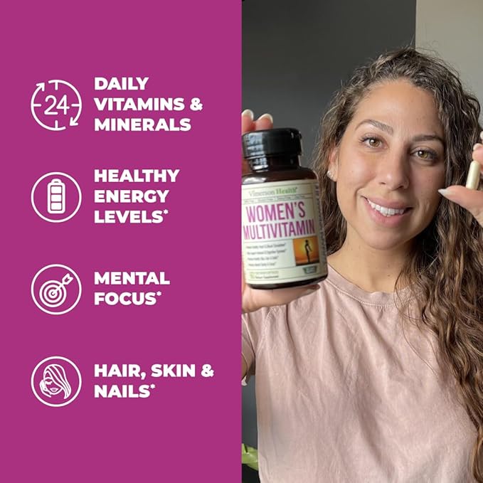 Vimerson Health Women’s Multivitamin &amp Turmeric Moringa Supplement for Immune Support Energy Mood Hair Skin Nails Joints and Digestion.