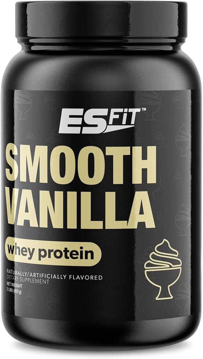 Whey Protein Powder- Post Workout Whey Protein Isolate for Muscle Recovery Non-GMO Superior Taste BCAAs Tested and Certified Smooth Vanilla 2 Pounds
