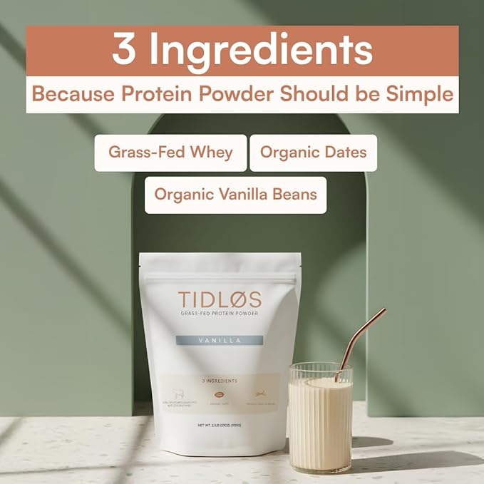 TIDLOS Grass-Fed Protein Powder (Vanilla)