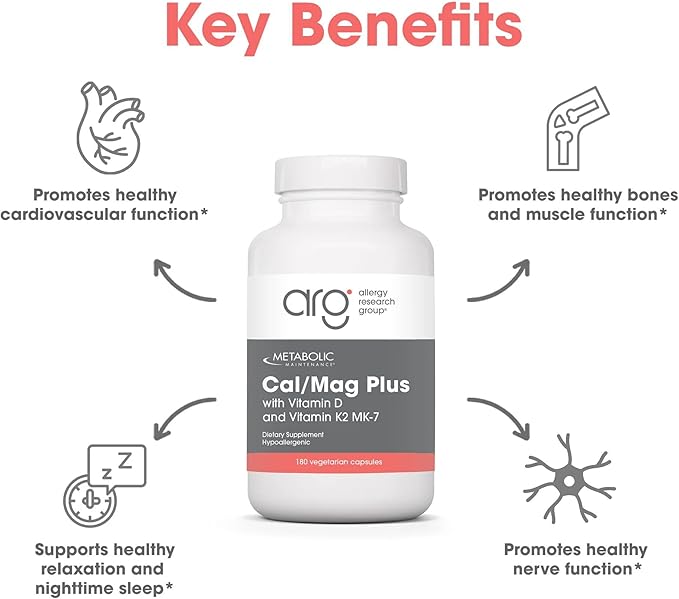 Metabolic Maintenance - Cal/Mag Plus w/Vitamin D &amp K2 180 caps