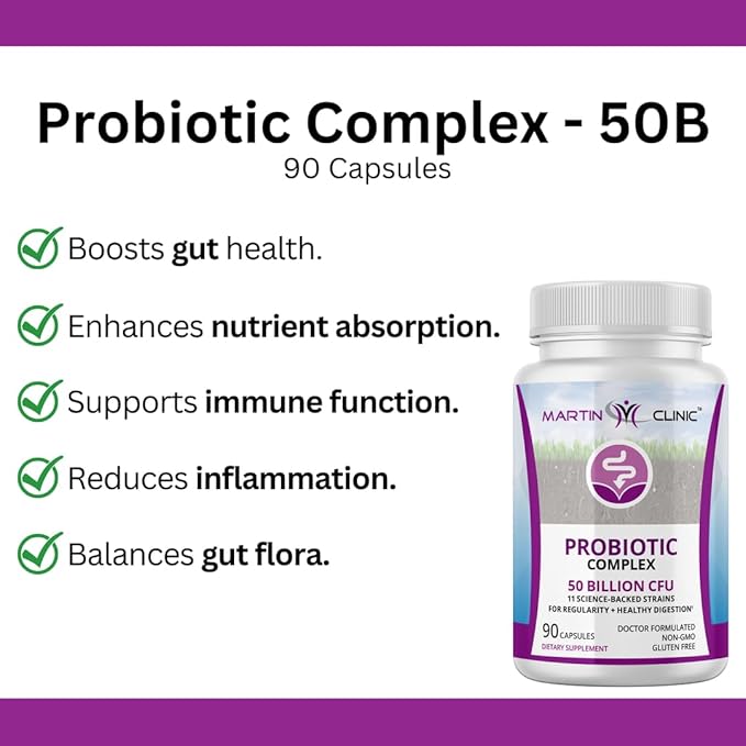 Probiotic for Gut Health &amp Immune Support — Daily Digestive Balance Bloating Relief &amp Better Nutrient Absorption — 60 Capsules