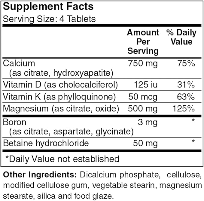 Holly Hill Health Foods Calcium and Magnesium Citrates 250 Tablets