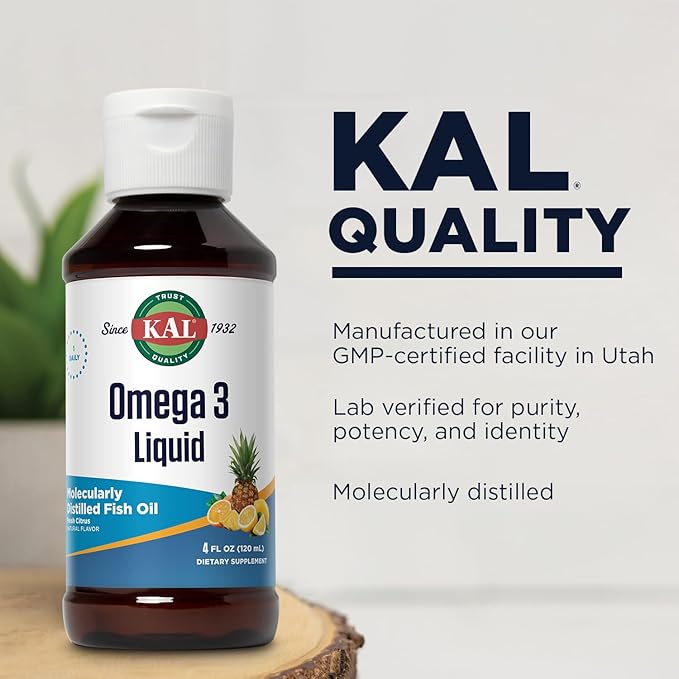 Kal 3.9 G Omega 3 1200/800 Liquid Citrus 4 Fluid Ounce