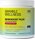 Sparkle Wellness VERISOL Bioactive Hydrolyzed Collagen Peptides | Collagen Powder with Vitamin C &amp Hyaluronic Acid for Hair Skin and Nail Health | Skin Boost Plus (Mixed Berry) [30-Serves]