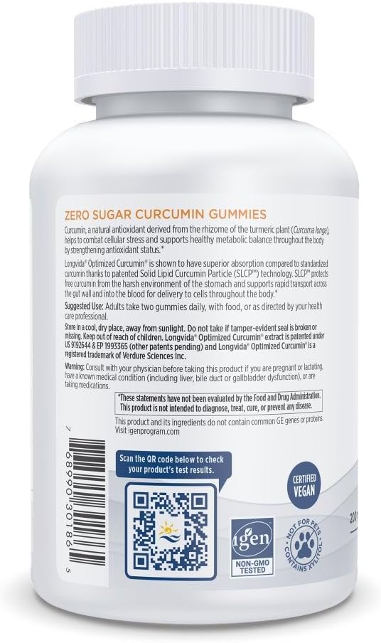 Nordic Naturals Zero Sugar Curcumin Gummies Mango - 60 Gummies - 200 mg Optimized Curcumin Extract - Great Taste - Antioxidant Support Healthy Metabolic Balance - Non-GMO Vegan - 30 Servings