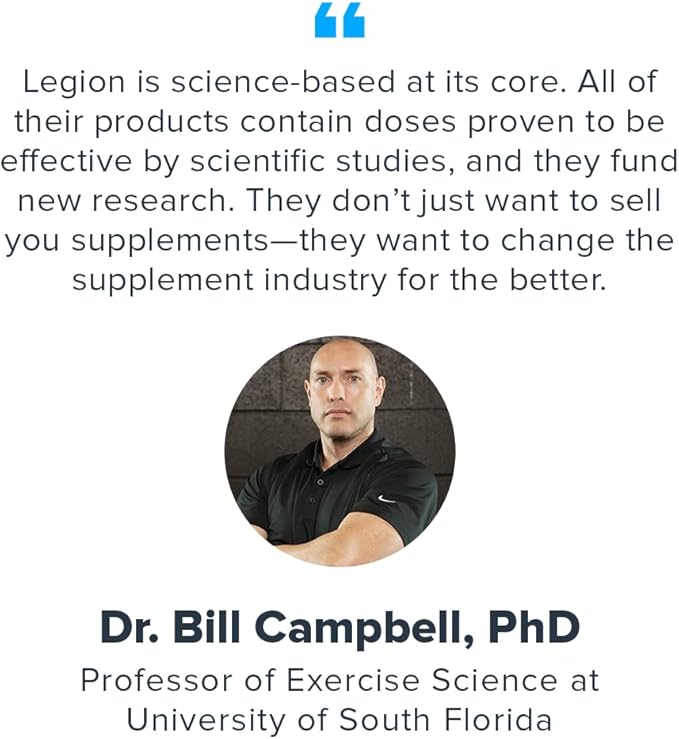 Legion Sucrosomial Magnesium Supplements - High Absorption Magnesium Supplement for Women &amp Men - Magnesium Mineral Supplements to Help Boost Athletic Performance &amp Overall Health - 120 Servin