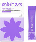 MIXHERS Prenatal + Pre + Postnatal Vitamins Drink Mix | Formulated with Vitamin A C D E &amp K | Berry Pomegranate Flavor | 15 Stick Packets | 1 Pack