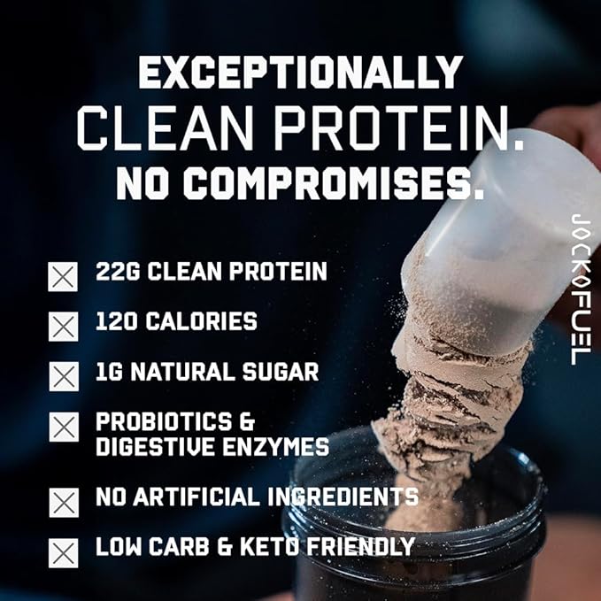 Jocko Fuel Whey Protein Powder Mint Chocolate 22g Protein Digestive Enzymes + Probiotic Blend No Sugar Added with Essential Amino Acids + Electrolyte Minerals 26 Servings