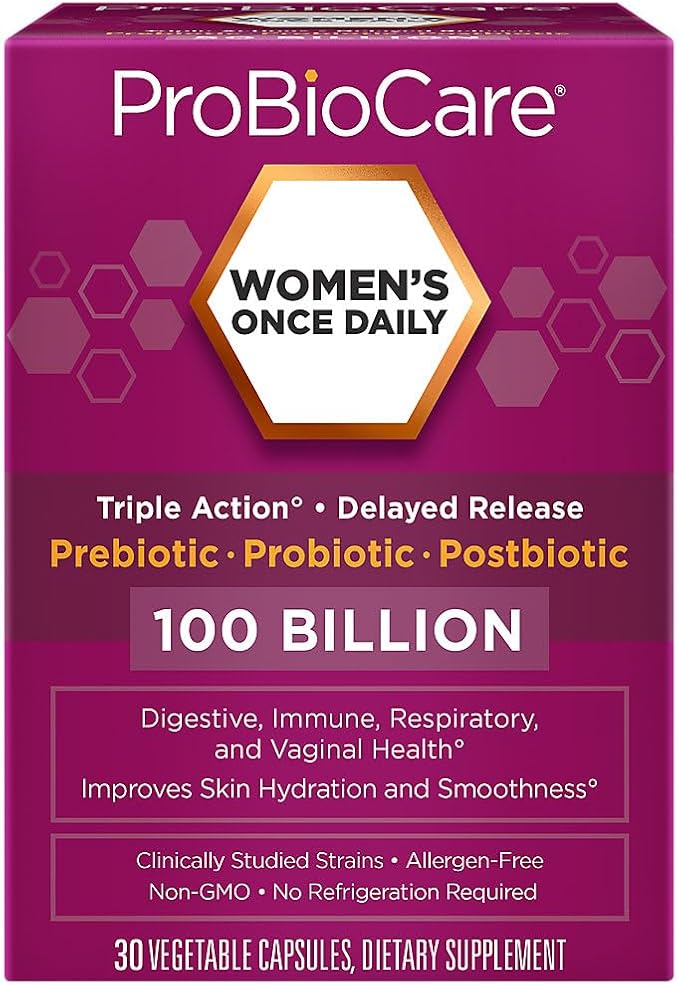 WomenaTMs Once Daily Probiotic a Digestive Health a 100 Billion CFU of Probiotics (30 Capsules)