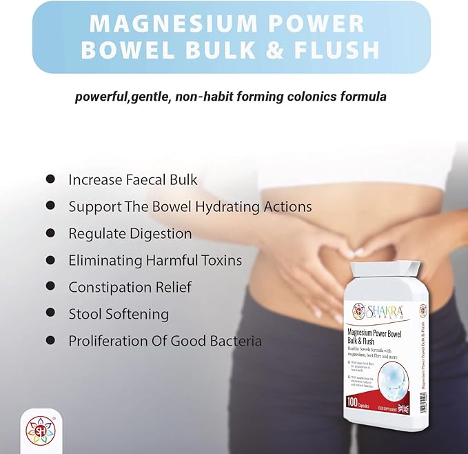 Magnesium Power Bulk &amp Flush. A Magnesium Based Formula to Support Long-Term Bowel Hydration Health &amp Removal of Colonic Plaque | Shakra Health