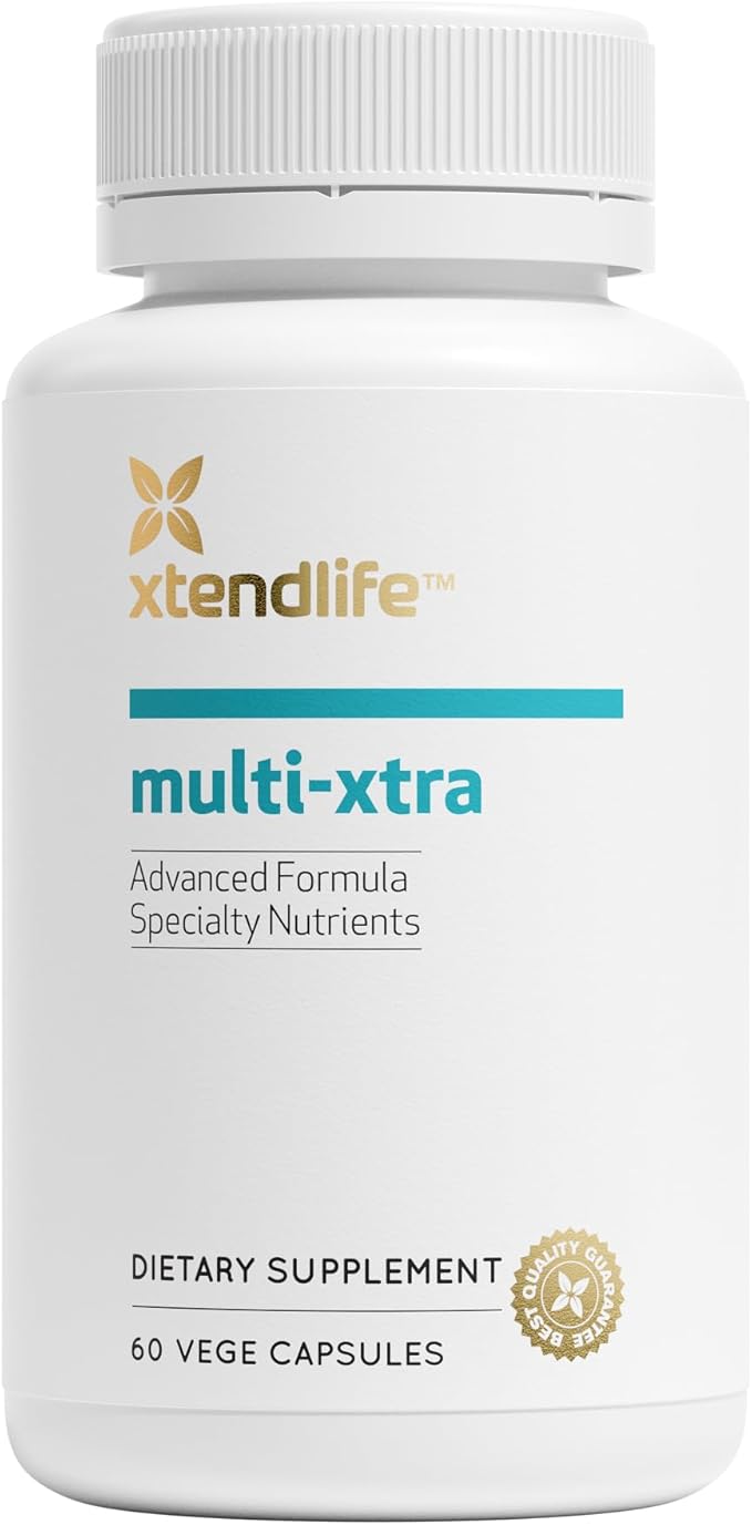 Xtendlife Multi-Xtra Multivitamin for Immune Heart &amp Energy Support - 40+ Bioavailable Vitamins Minerals Antioxidants &amp Herbs - for Men Women &amp Children - 30 Day Supply