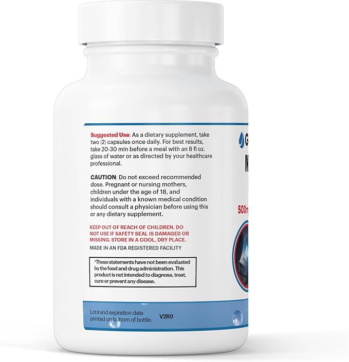 Magnesium Complex Supplement with Aquamin - Magnesium Citrate Glycinate &amp Hydroxide - Supports Muscle Function Nerve Health &amp Daily Wellness