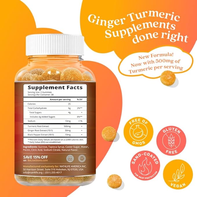 BeLive Biotin and Turmeric Gummies Supports Hair Growth Healthy Skin &amp Nails Immune Support and Mobility Support