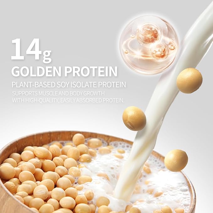 Energy Boost High Calcium Plant Based Protein | 14g Protein 278mg Calcium 36 Patented Nutrients | Supports Metabolism Daily Energy &amp Muscle Recovery and Growth-17.64oz